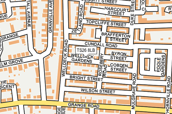 TS26 8LB map - OS OpenMap – Local (Ordnance Survey)