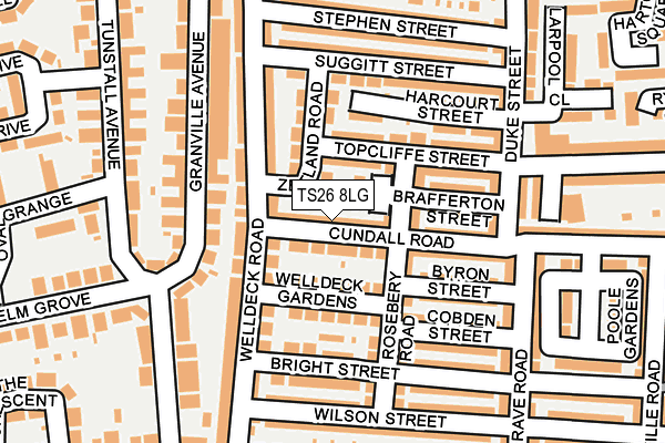 TS26 8LG map - OS OpenMap – Local (Ordnance Survey)