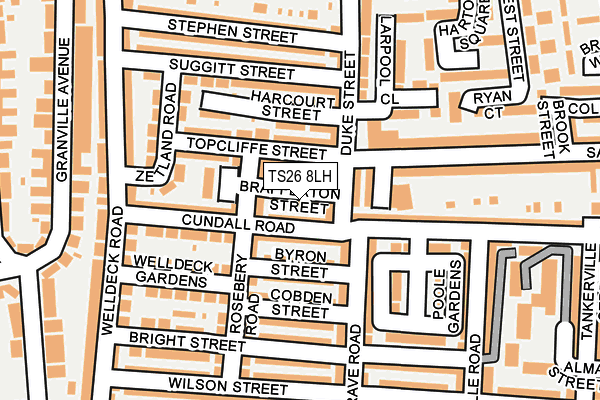 TS26 8LH map - OS OpenMap – Local (Ordnance Survey)