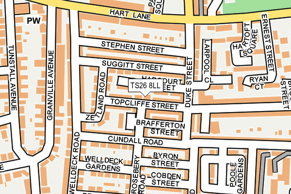 TS26 8LL map - OS OpenMap – Local (Ordnance Survey)