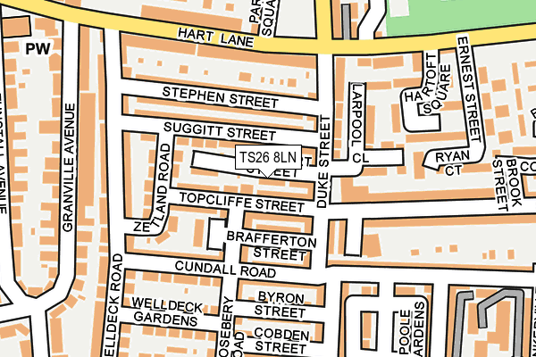 TS26 8LN map - OS OpenMap – Local (Ordnance Survey)