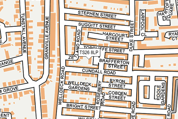 TS26 8LP map - OS OpenMap – Local (Ordnance Survey)