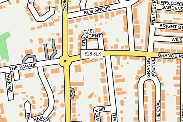 TS26 8LX map - OS OpenMap – Local (Ordnance Survey)