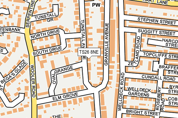 TS26 8NE map - OS OpenMap – Local (Ordnance Survey)