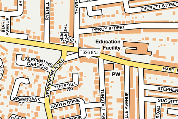 TS26 8NJ map - OS OpenMap – Local (Ordnance Survey)