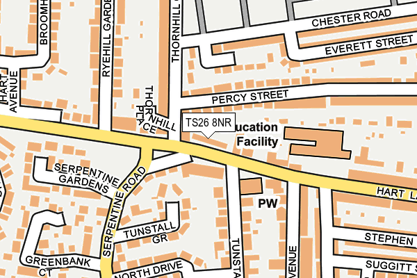 TS26 8NR map - OS OpenMap – Local (Ordnance Survey)