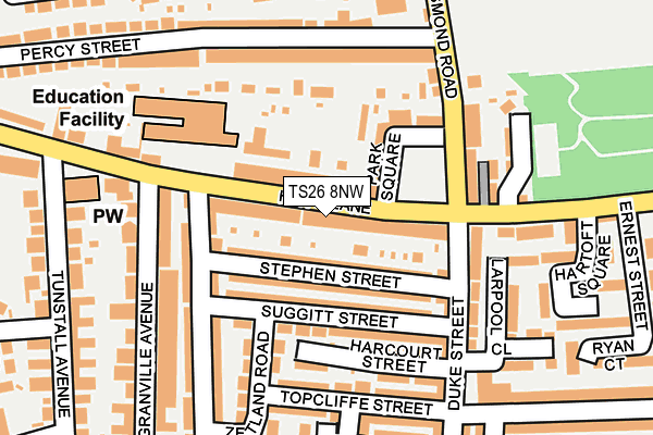 TS26 8NW map - OS OpenMap – Local (Ordnance Survey)