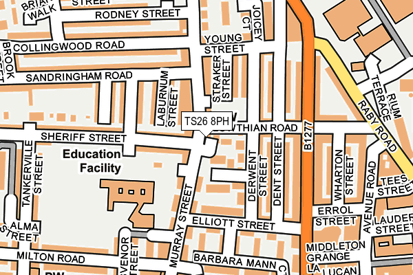 TS26 8PH map - OS OpenMap – Local (Ordnance Survey)