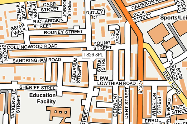 TS26 8PL map - OS OpenMap – Local (Ordnance Survey)