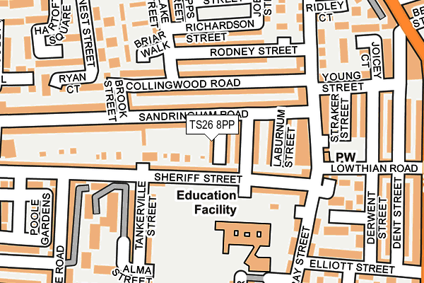 TS26 8PP map - OS OpenMap – Local (Ordnance Survey)