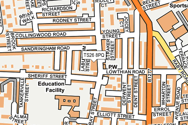 TS26 8PQ map - OS OpenMap – Local (Ordnance Survey)