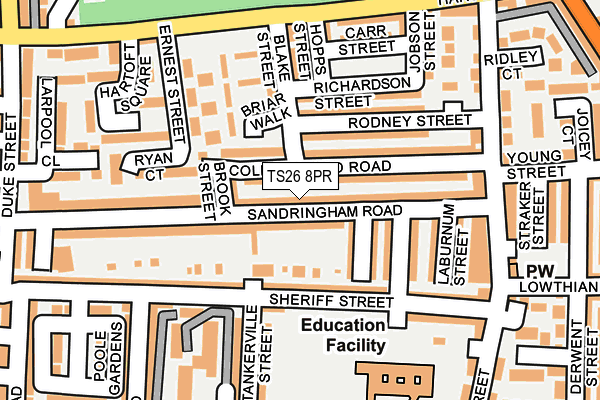 TS26 8PR map - OS OpenMap – Local (Ordnance Survey)