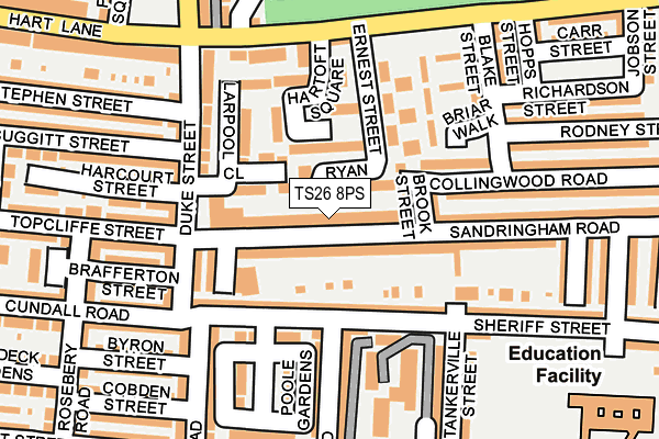 TS26 8PS map - OS OpenMap – Local (Ordnance Survey)