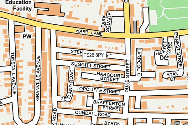 TS26 8PY map - OS OpenMap – Local (Ordnance Survey)