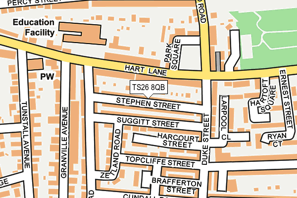 TS26 8QB map - OS OpenMap – Local (Ordnance Survey)