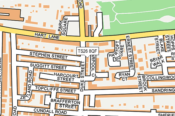 TS26 8QF map - OS OpenMap – Local (Ordnance Survey)