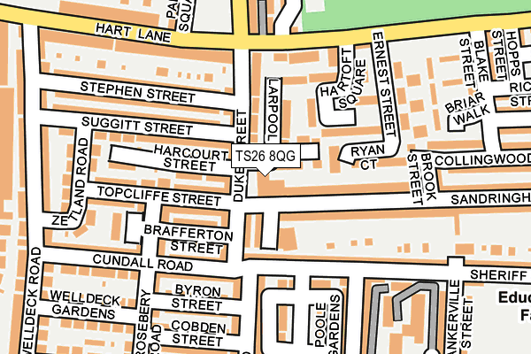 TS26 8QG map - OS OpenMap – Local (Ordnance Survey)