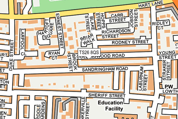 TS26 8QS map - OS OpenMap – Local (Ordnance Survey)