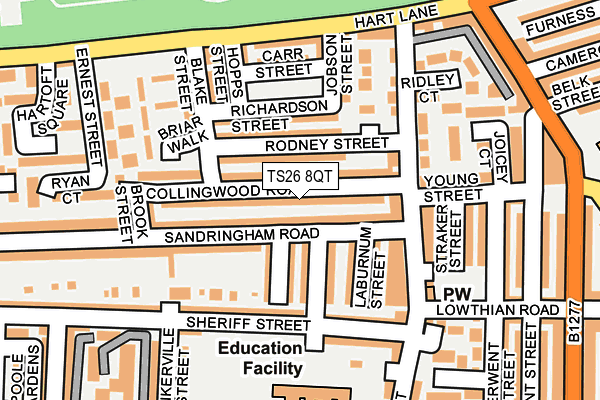 TS26 8QT map - OS OpenMap – Local (Ordnance Survey)