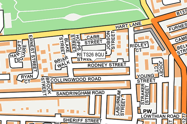 TS26 8QU map - OS OpenMap – Local (Ordnance Survey)