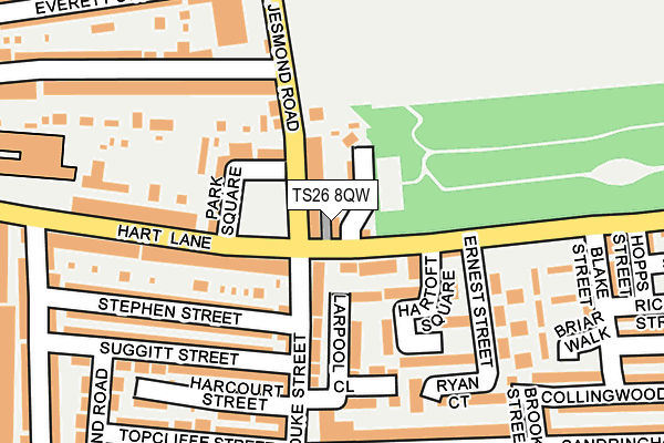 TS26 8QW map - OS OpenMap – Local (Ordnance Survey)