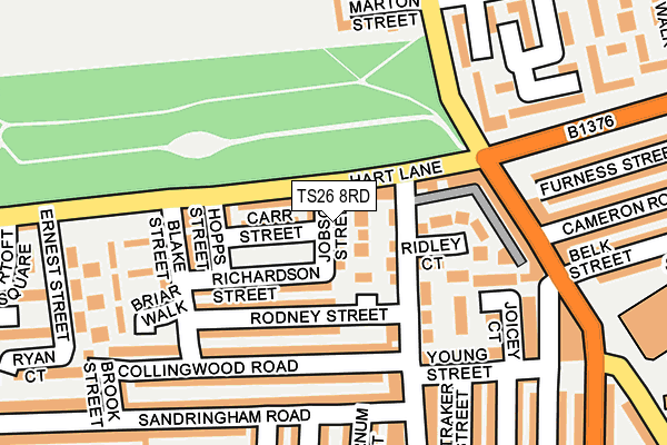 TS26 8RD map - OS OpenMap – Local (Ordnance Survey)