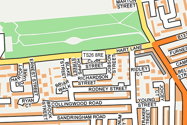 TS26 8RE map - OS OpenMap – Local (Ordnance Survey)