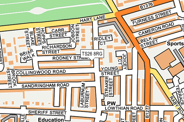 TS26 8RG map - OS OpenMap – Local (Ordnance Survey)