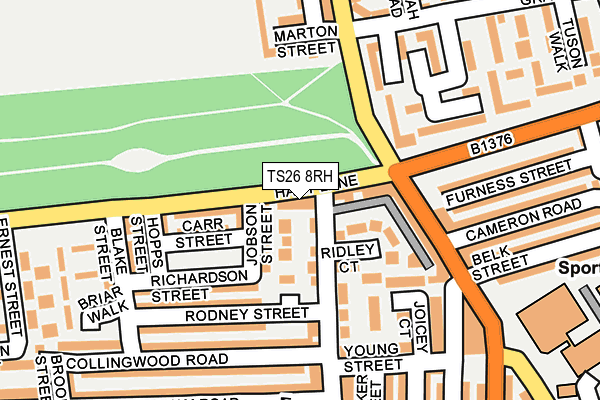 TS26 8RH map - OS OpenMap – Local (Ordnance Survey)