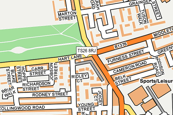 TS26 8RJ map - OS OpenMap – Local (Ordnance Survey)