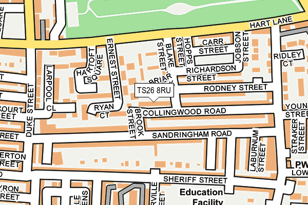 TS26 8RU map - OS OpenMap – Local (Ordnance Survey)