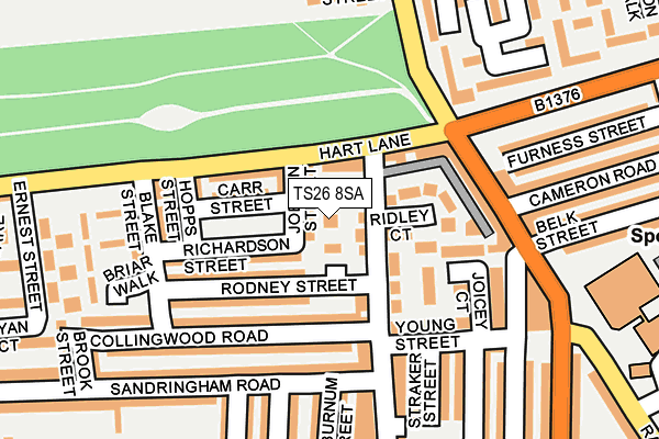 TS26 8SA map - OS OpenMap – Local (Ordnance Survey)