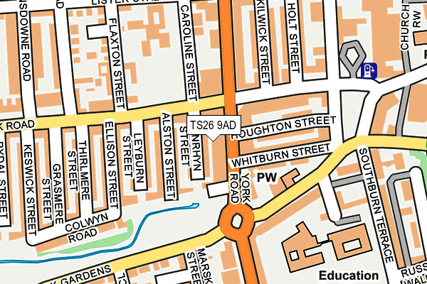 TS26 9AD map - OS OpenMap – Local (Ordnance Survey)