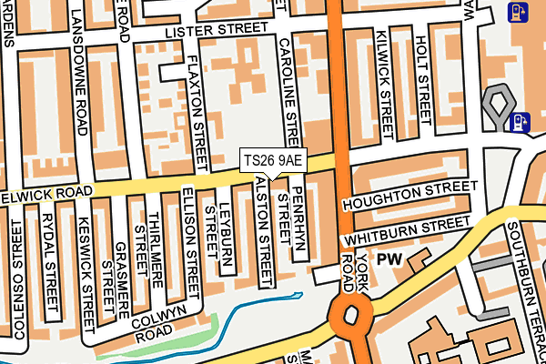 TS26 9AE map - OS OpenMap – Local (Ordnance Survey)