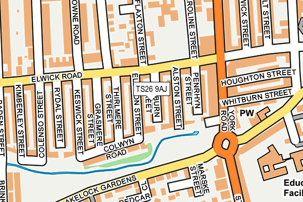 TS26 9AJ map - OS OpenMap – Local (Ordnance Survey)