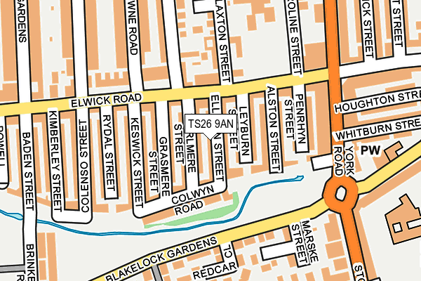 TS26 9AN map - OS OpenMap – Local (Ordnance Survey)