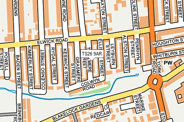 TS26 9AR map - OS OpenMap – Local (Ordnance Survey)