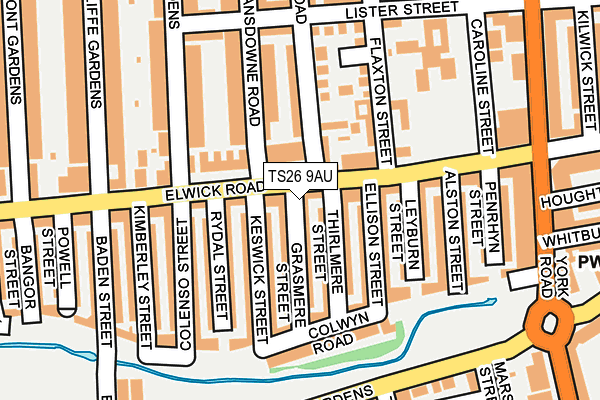 TS26 9AU map - OS OpenMap – Local (Ordnance Survey)