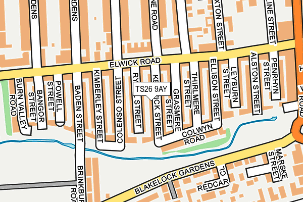 TS26 9AY map - OS OpenMap – Local (Ordnance Survey)