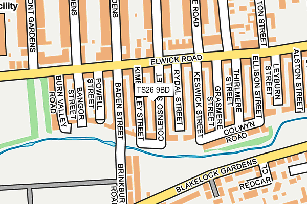 TS26 9BD map - OS OpenMap – Local (Ordnance Survey)