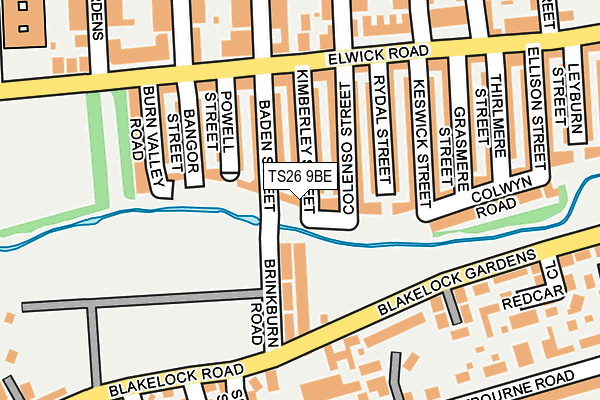 TS26 9BE map - OS OpenMap – Local (Ordnance Survey)