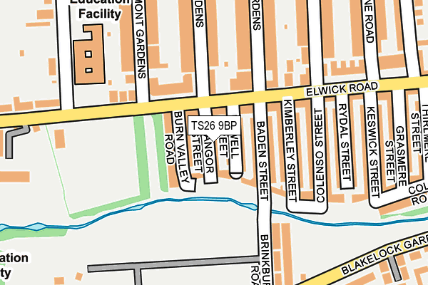 TS26 9BP map - OS OpenMap – Local (Ordnance Survey)