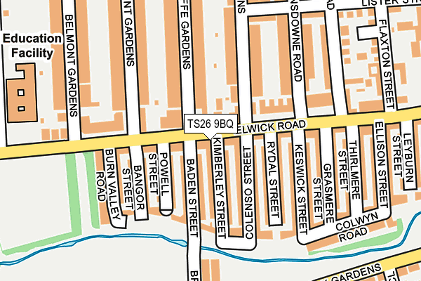 TS26 9BQ map - OS OpenMap – Local (Ordnance Survey)