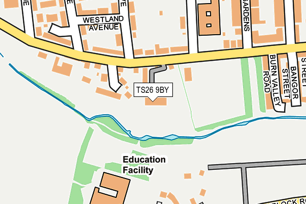 TS26 9BY map - OS OpenMap – Local (Ordnance Survey)