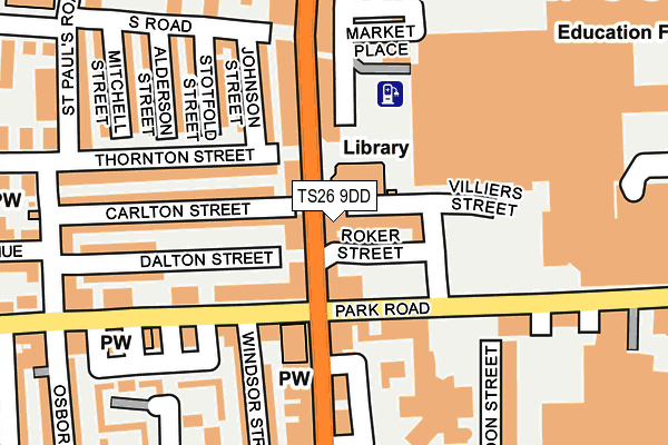 TS26 9DD map - OS OpenMap – Local (Ordnance Survey)