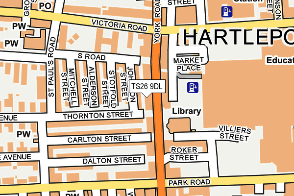 TS26 9DL map - OS OpenMap – Local (Ordnance Survey)