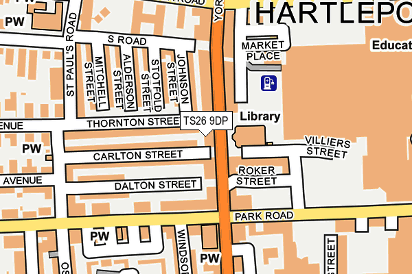 TS26 9DP map - OS OpenMap – Local (Ordnance Survey)