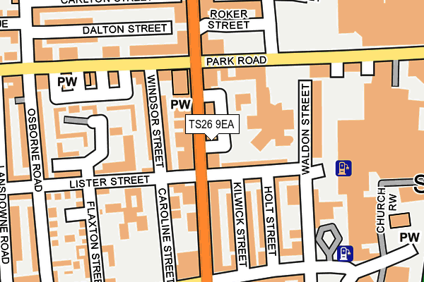 TS26 9EA map - OS OpenMap – Local (Ordnance Survey)