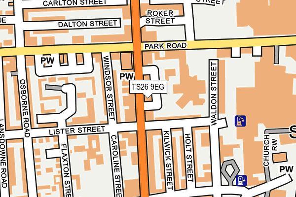 TS26 9EG map - OS OpenMap – Local (Ordnance Survey)