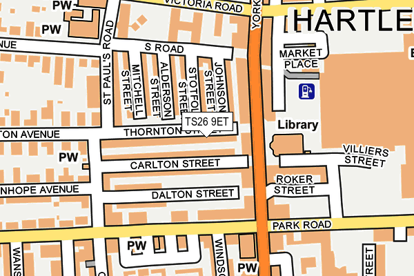 TS26 9ET map - OS OpenMap – Local (Ordnance Survey)